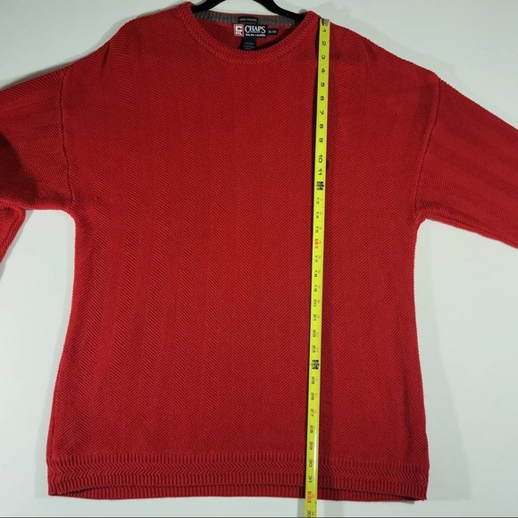 Mens Size XL Chaps Ralph Lauren Knit Red Sweater - Picture 11 of 12